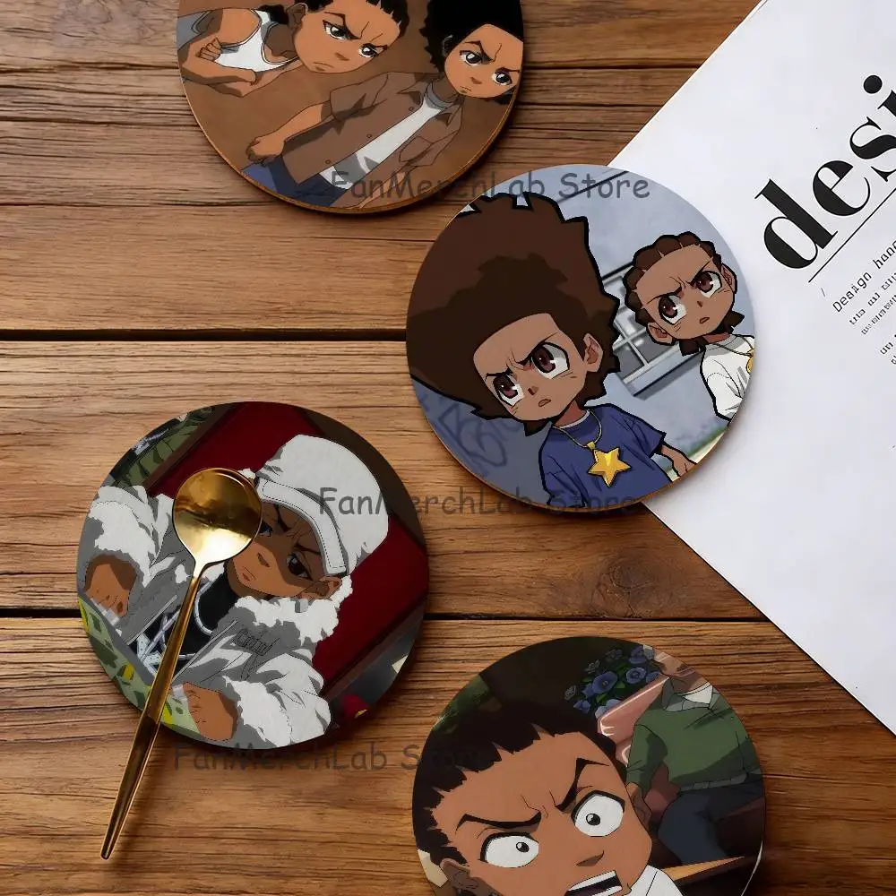 

The B-Boondocks Cartoon Cartoon Anime Cute Wooden Coaster Coffee Shop Beverage Shop Family Restaurant Cafe Decoration