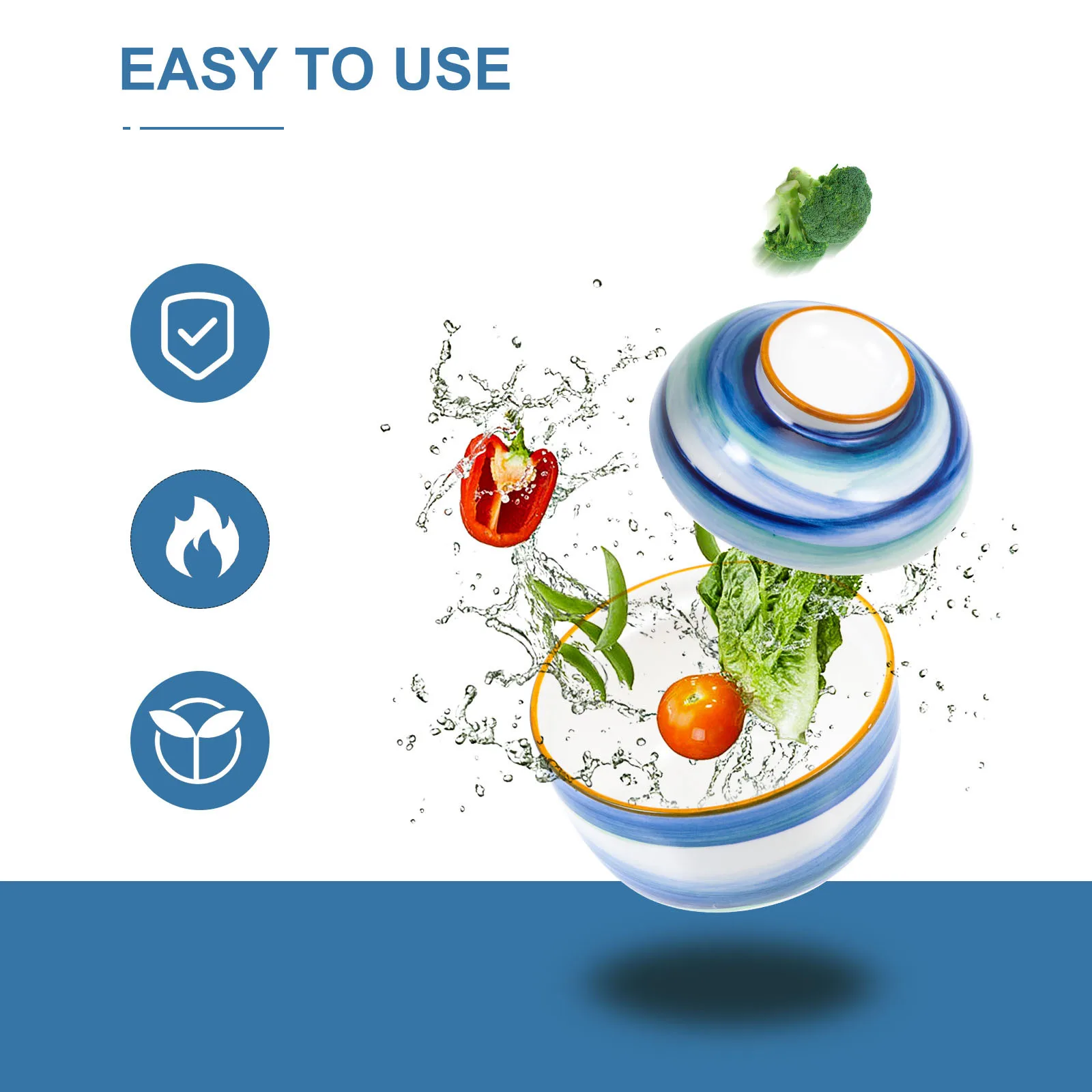 

Multi-functional Food Container Stewing Pot with Lid Kitchen Supply Bowl Ceramic Tableware Creative Soup