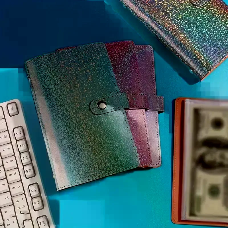 Portable Budget Planner Binder Soft Leather Cash Envelope Wallet A6 Binder Pockets Money Organizer For Budgeting view 4