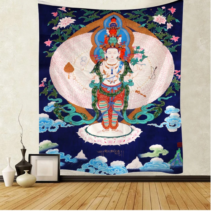 Tapestry Indian Buddha ancient Buddhist tapestry living room bedroom wall meditation psychedelic Yoga  hanging Hippie Bohemi