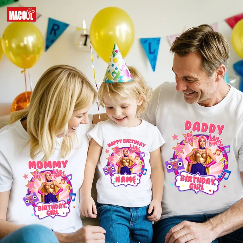T-shirts personnalisés pour anniversaire de fille, tenues assorties pour la 3ème, 4ème et 5ème anniversaire, tenues de fête pour la famille, cadeau pour enfants