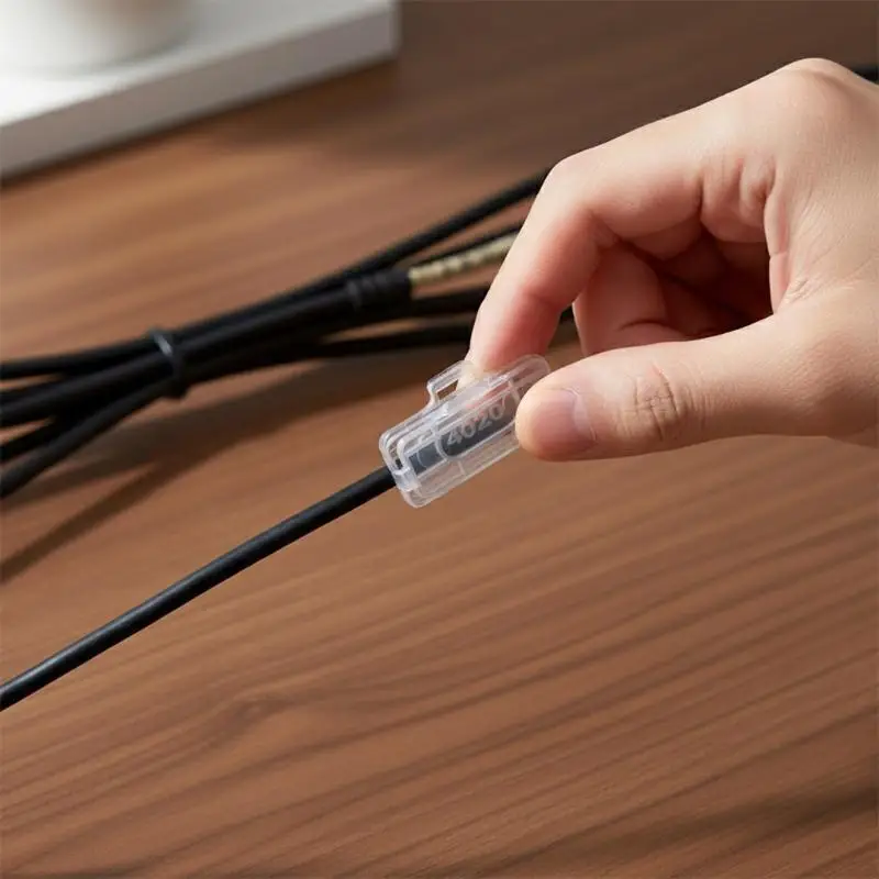 100pcs Cable Label Tag Box Transparent Plastic Cable Tie Marker Wire Sign Name Holder Display Identification Seal Case view 5