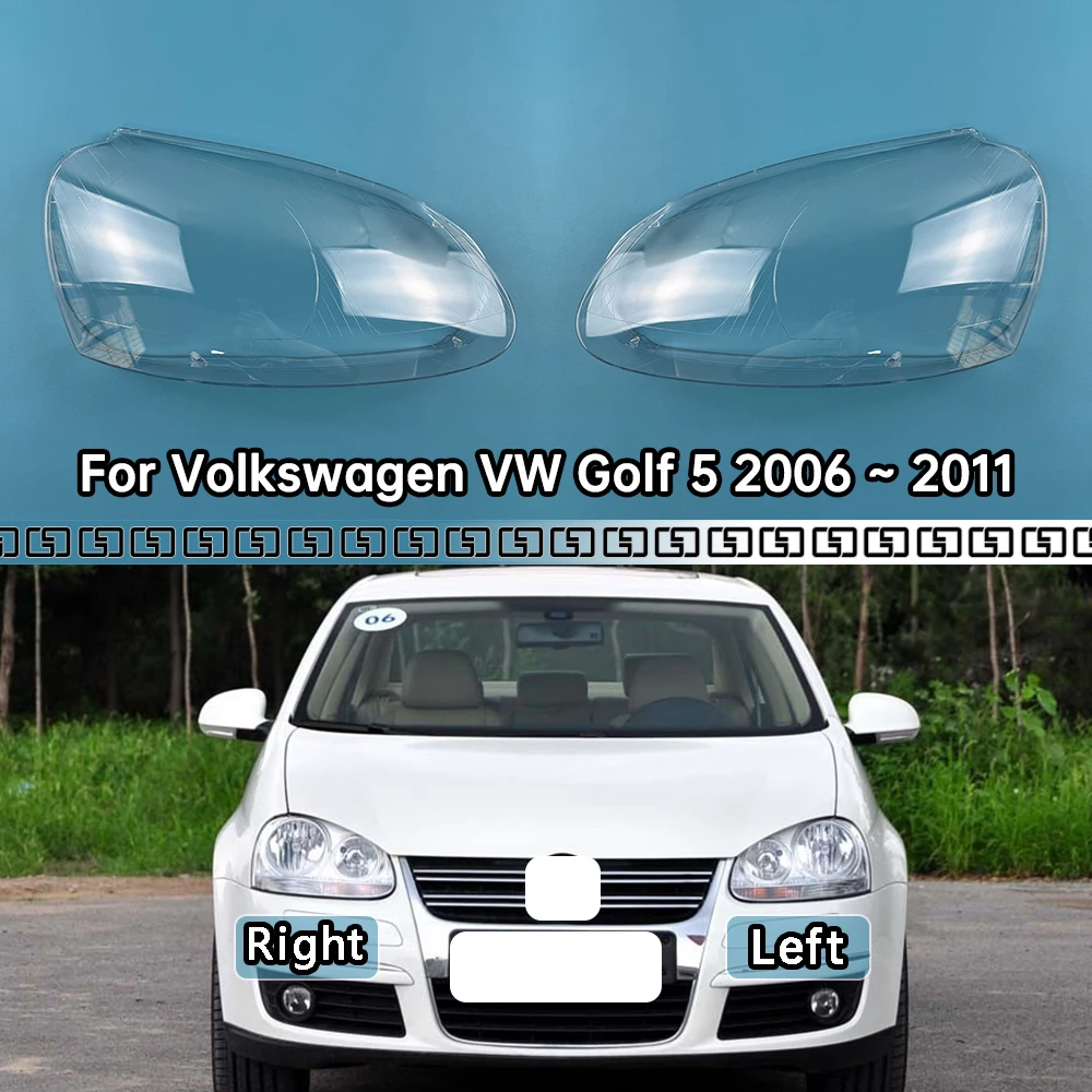 For Volkswagen VW Golf 5 2006 2007 2008 2009 2010 2011 Front Headlight Cover Headlamp Lamp Shell Mask Lampshade Lens Plexiglass