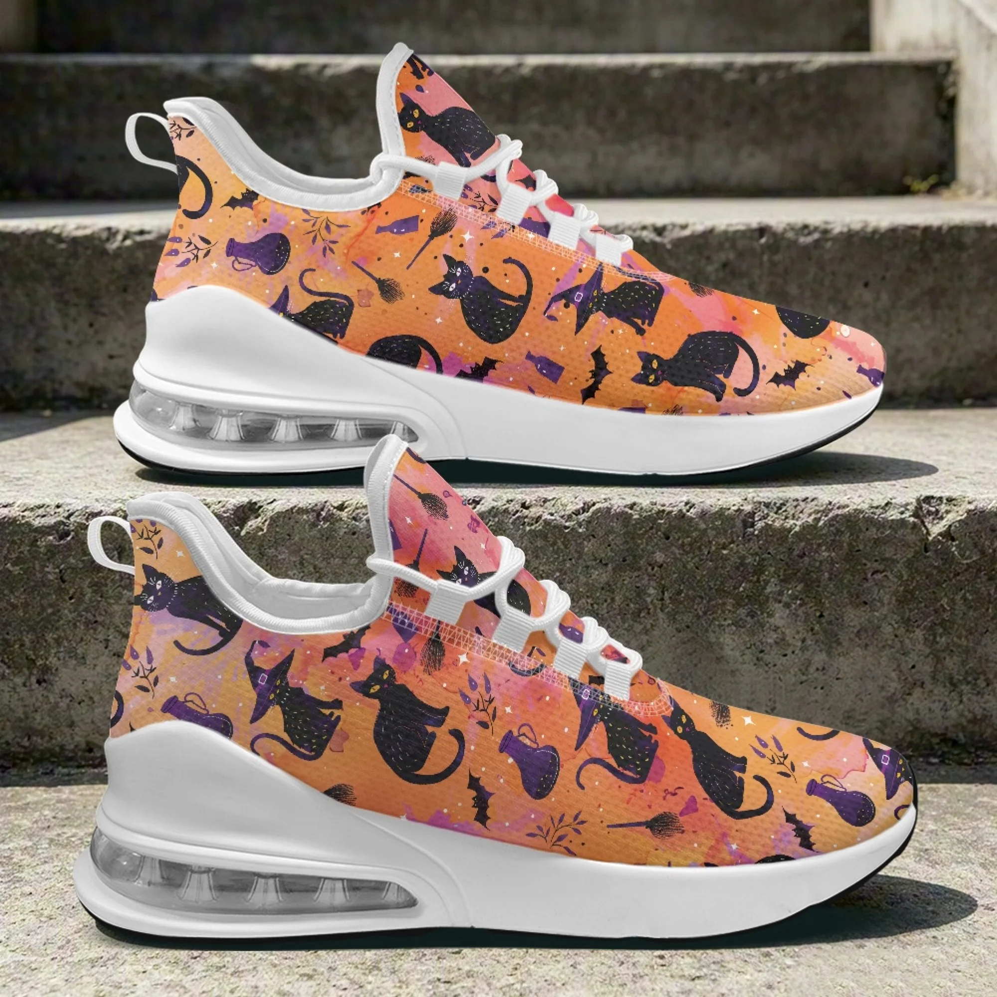 XIXIRIMIDO Tenis Corrida Lace-up Casual Shoes Sapatos Femininos Elegante Nurse Sneakers Halloween Shoes Woman Mesh Sneakers