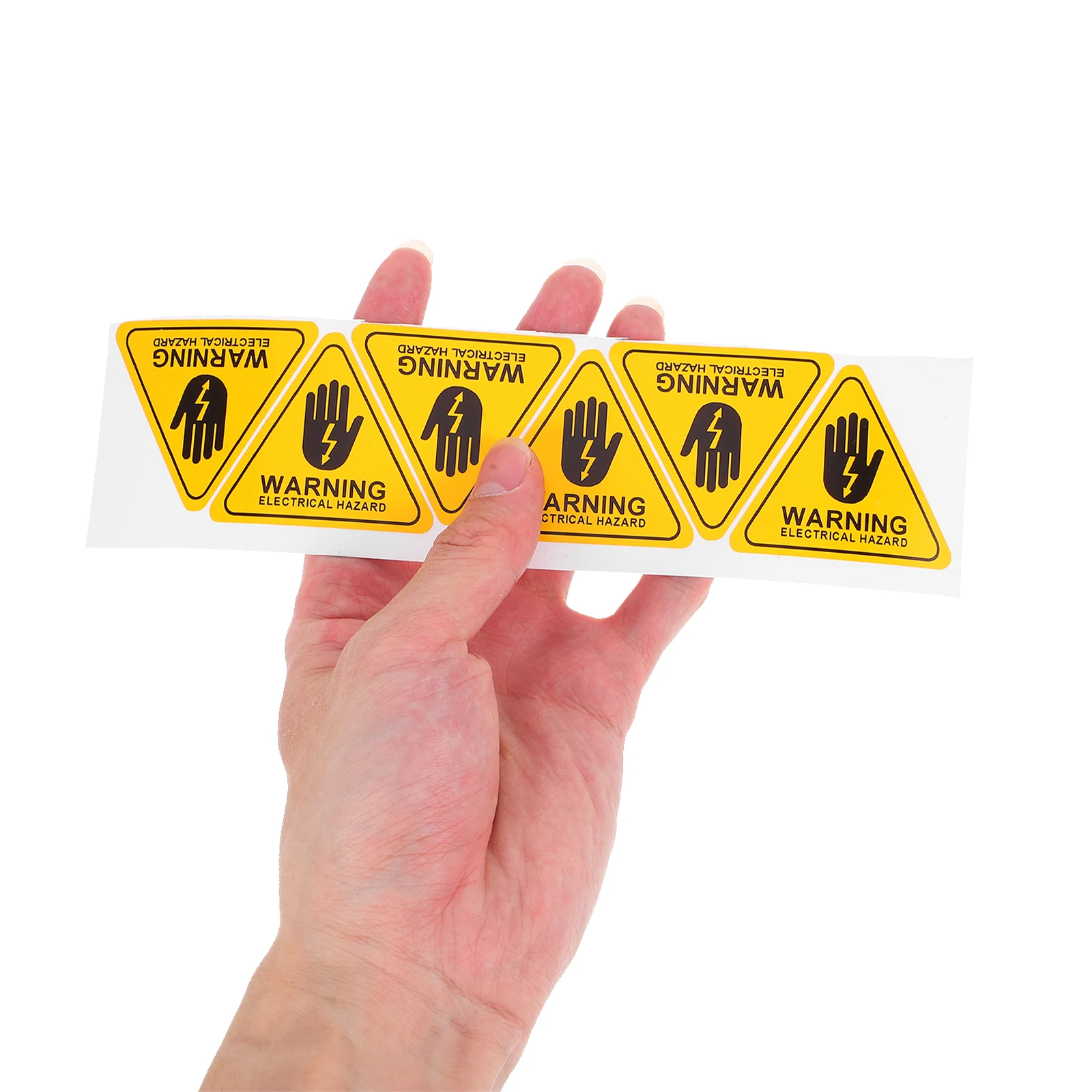 

6Pcs Triangular Electrical Safety Signs Longlasting Danger Warning Patch For Factories Homes And Offices Electric Fence Stickers