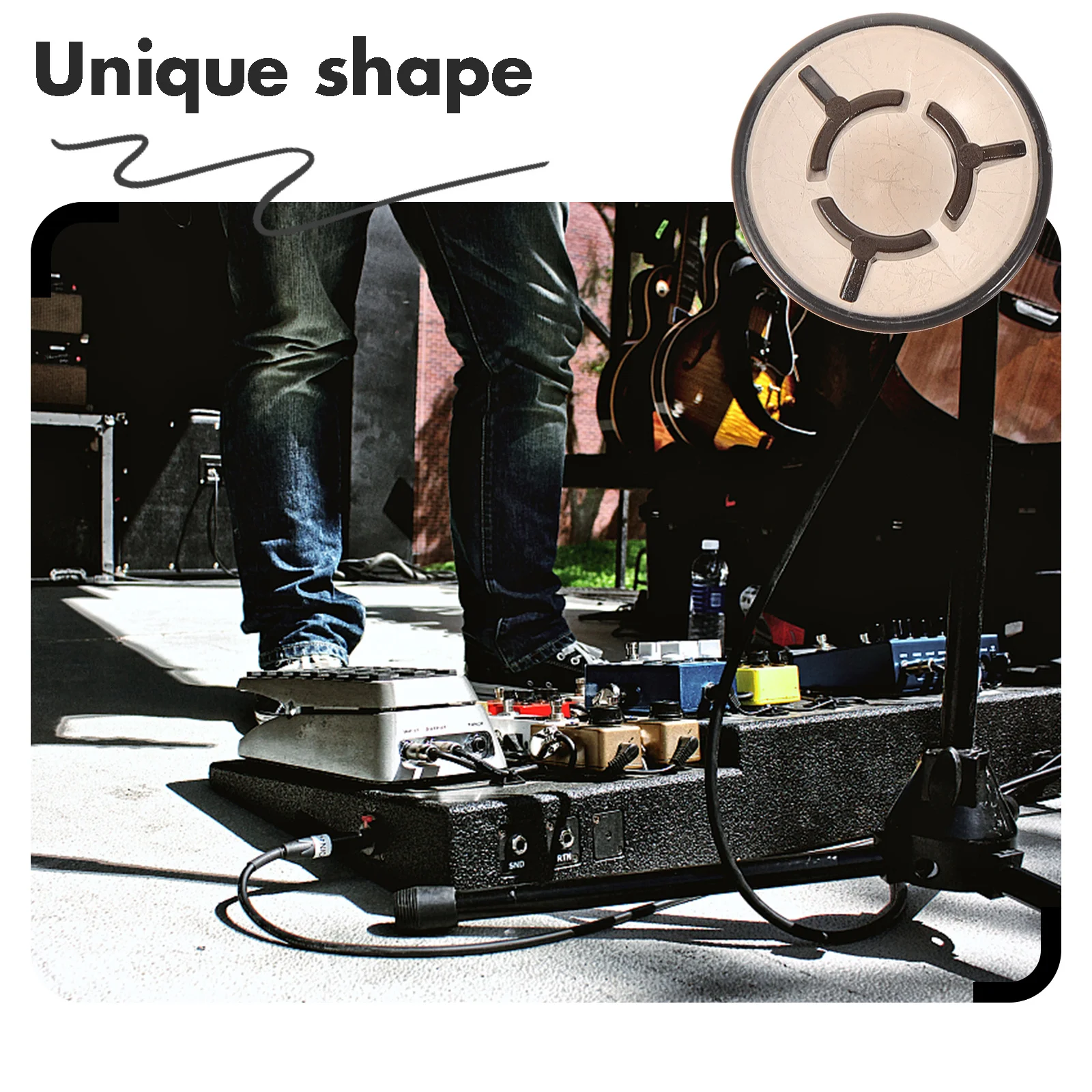 

5Pcs Pedal Footswitch Toppers Enhanced Guitar Effect Caps Simple Elegant Design for Efficient Stage Performance Use