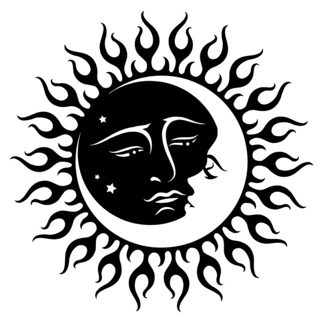 

Car Sticker Sun And Moon Star Vinyl Car Styling Car Sticker Decor 14.5cm*14.5cm