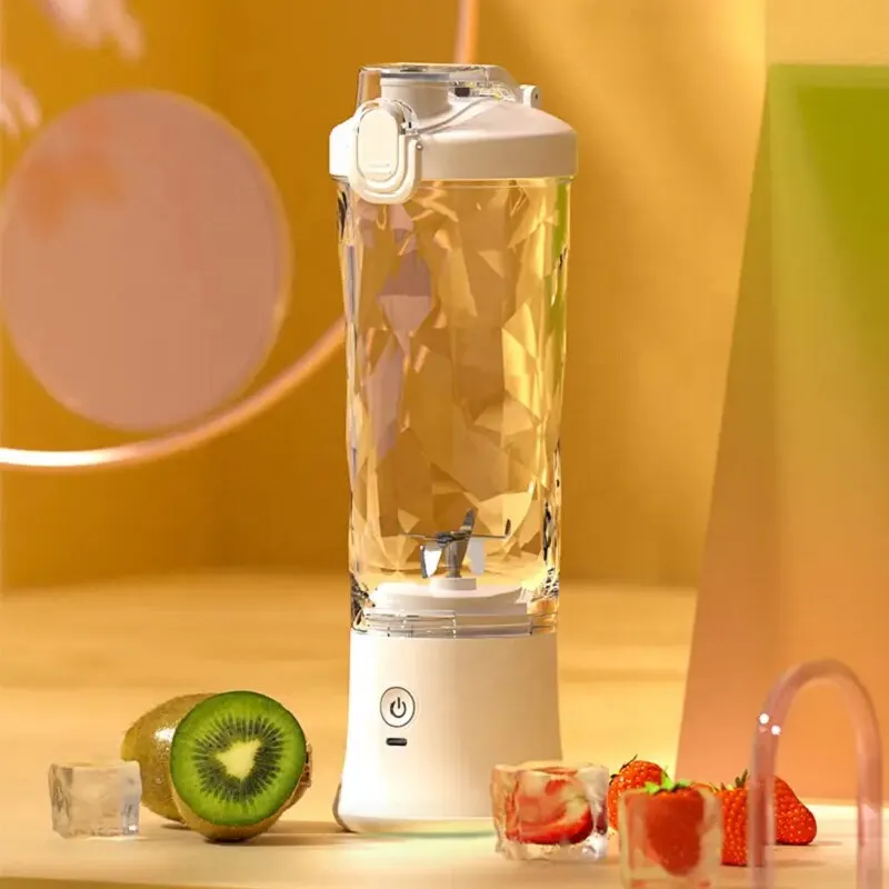 Tragbarer Entsafter Mixer ipx7 drahtloser Frucht entsafter USB wiederauf ladbare 600ml große Kapazität Saft becher für Sport