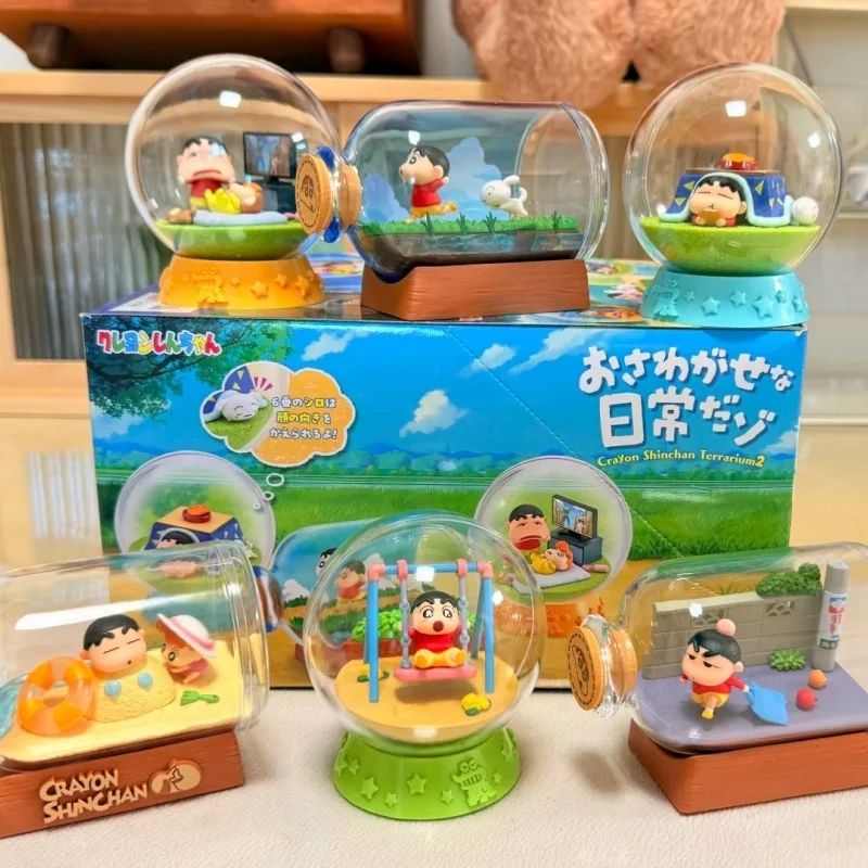 Rement クレヨンしんちゃん いたずら日常 显微鏡シーンモデル トレンディなおもちゃコレクション ブラインドボックス置物