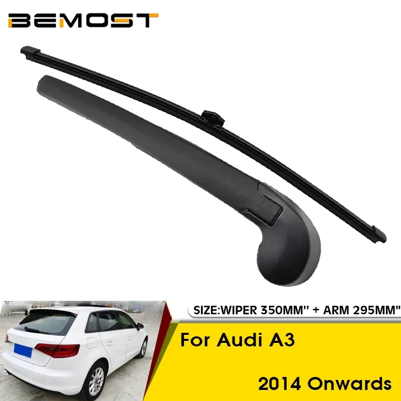 Car Wiper Blade For Audi A3 2014 Onwards Rear Back Windshield Windscreen Rear Wiper 350mm+Arm 295mm Car Accessories