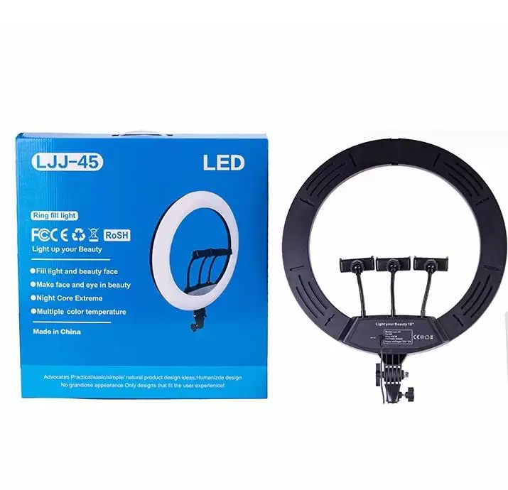 Luce ad anello luce ad anello tattile a LED da 18 pollici con supporto