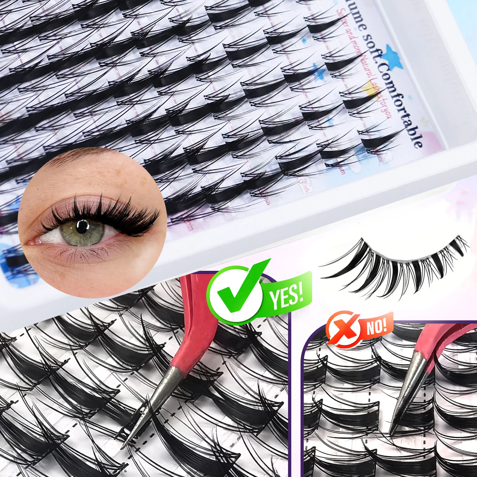 100 sztuk puszystych pojedyncz – Anime Cosplay Lashes recenzja i cena