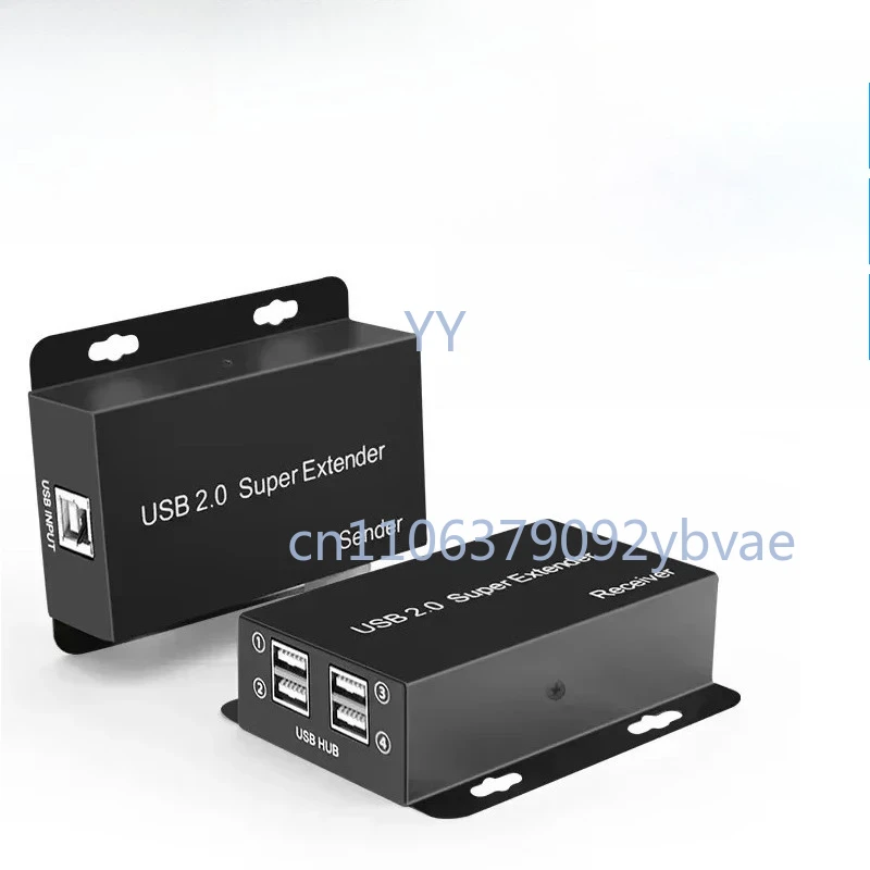 Real USB 2.0 Super Extender 50M Prolong Over CAT6 Cable 4 Port USB HUB Extension for Webcam Camera