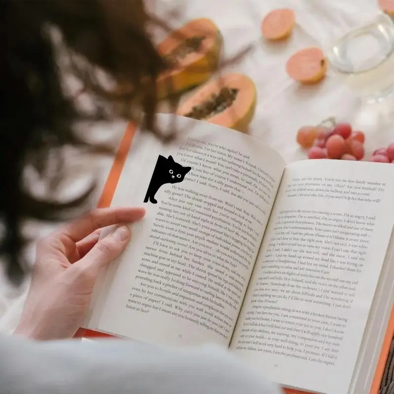 القط المرجعية القط كتاب صفحة علامات كليب 7 قطعة لطيف المغناطيسي كتاب صفحة علامات كليب مجموعة Teachers الطلاب كتاب عشاق القراءة