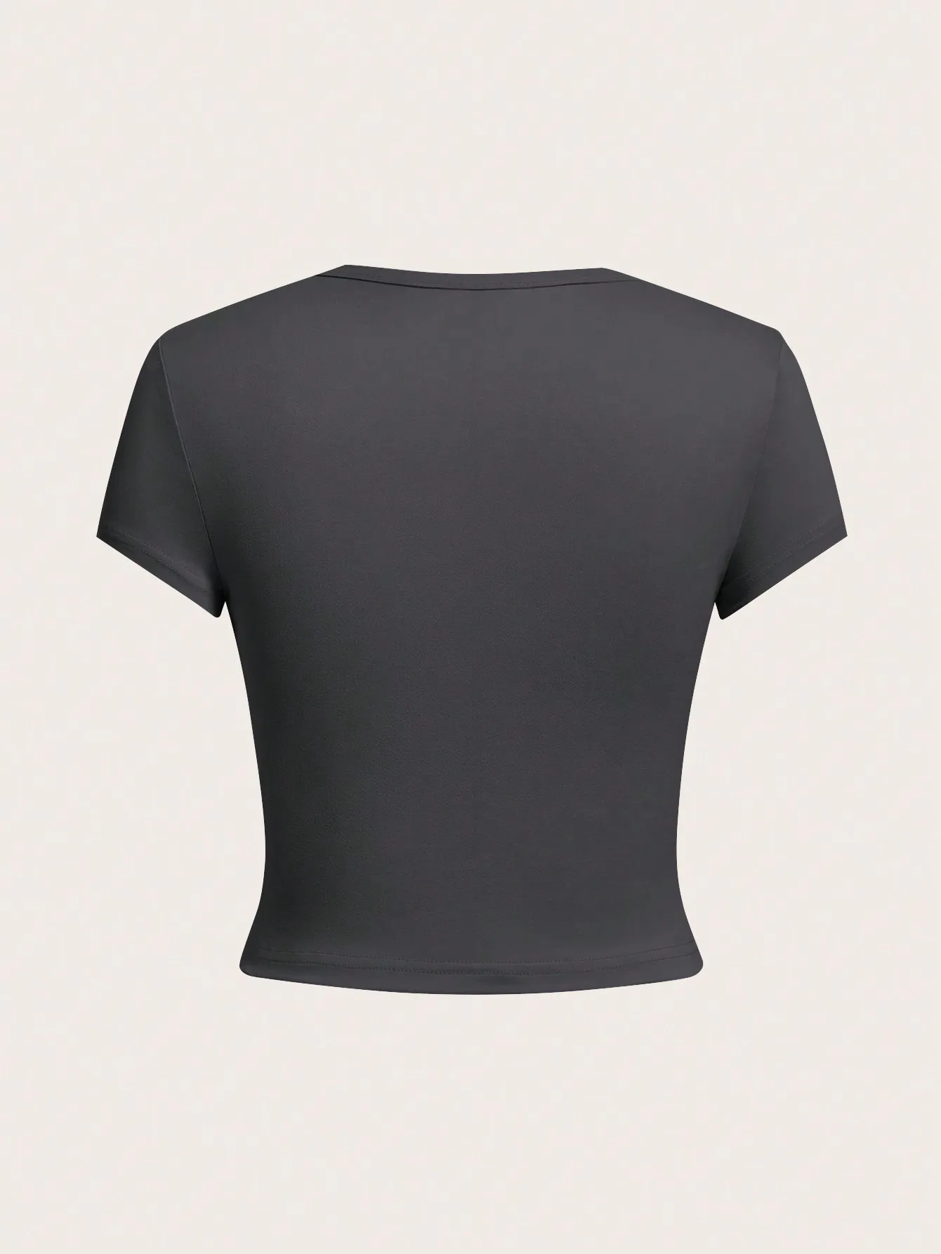 

Женская приталенная футболка, женский комплект из четырех предметов из молочного шелка с двумя иглами, новый стиль.