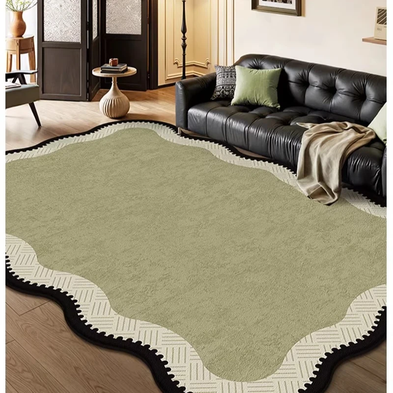 Waterproof, leave-in and erasable special-shaped, large carpet, thickened and fully paved living room floor mat
