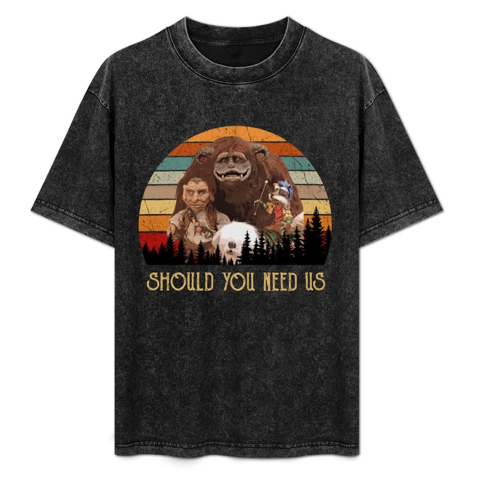 Camiseta Hoggle Should You Need Us, Labyrinth Vintage, Ludo Labyrinth, camiseta informal básica de estilo urbano