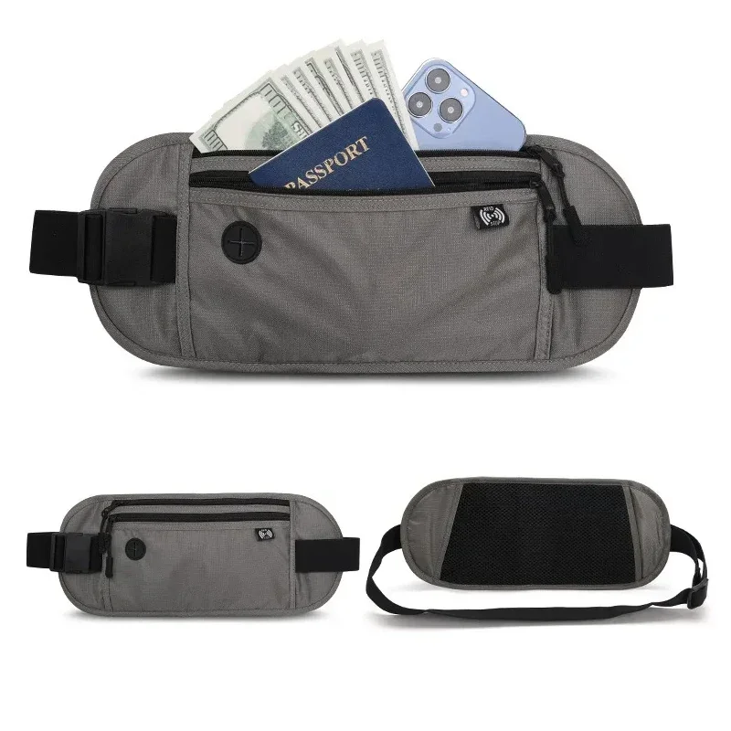 Invisible Travel Waist Pack Pouch for Passport Money Belt Bag Hidden Security Wallet Outdoor Sports Jogging Chest Pack Waist Bag