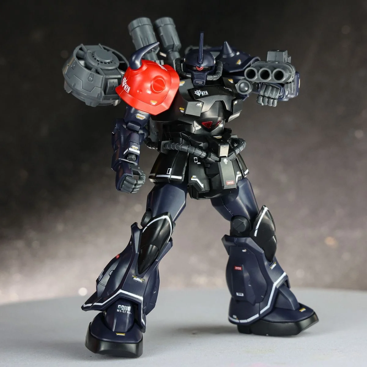 Star Hg 1/144  Ms-07b-3 Gouf Midnight Color Assembly Model Kit With Fly Bag Action Figure Plastic Model Customized Toy Gifts