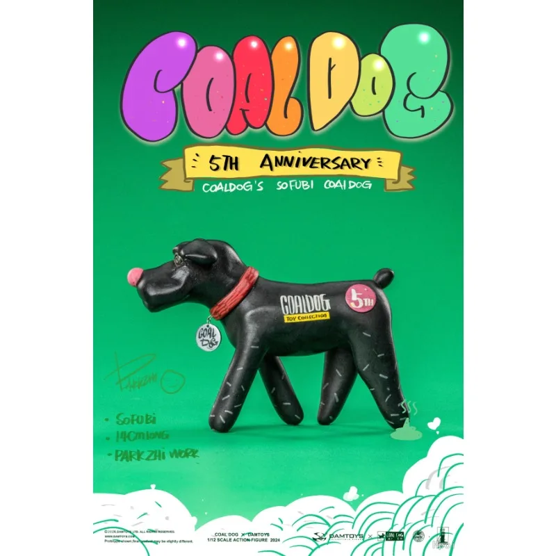 DAMTOYS สุนัขโคaldog ของแท้ ครบรอบที่ห้า ของสะสมโมเดลผลิตภัณฑ์สําเร็จรูปวัสดุยางนุ่ม