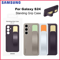 Original Samsung Galaxy S24 Standing Grip Smartphone Case EF-GS921 Slim Design Mobile Phone Finger Holder for Galaxy S24