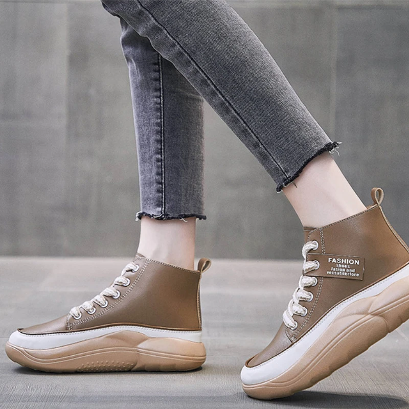 Ladies High Top Sneakers Autumn 2022 Fashion Platform Shoes Women Running Basketball Sports Shoe Luxury Designer Ankle Footwear