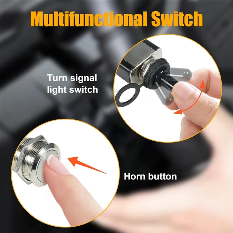 

Universal Turn Signal Kit With LED Blinker Wide For Polaris, Can-Am, Kawasaki, Pioneer, Golf Cart, Arctic Cat