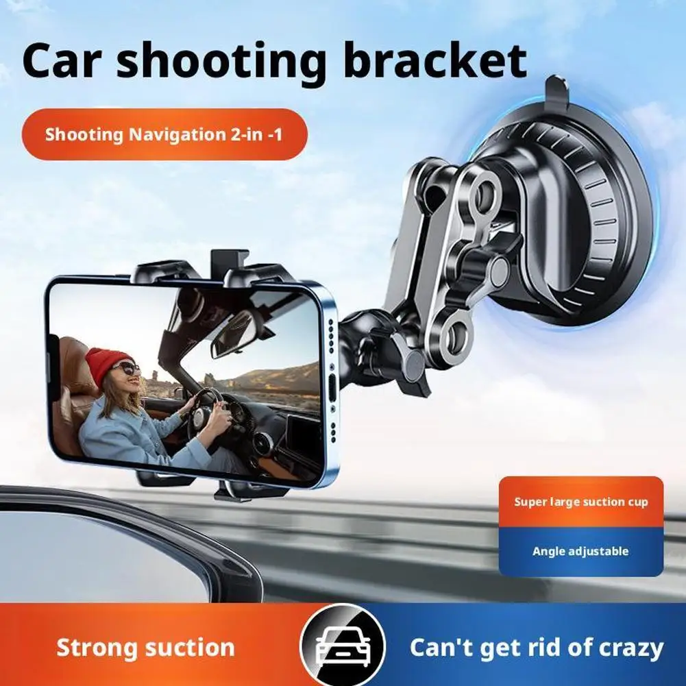 

Car Phone Mount Video Recording Universal Magic Arm Car Mount Glass Window Windshield Suction Phone Vlog Holder Shooting H3G6