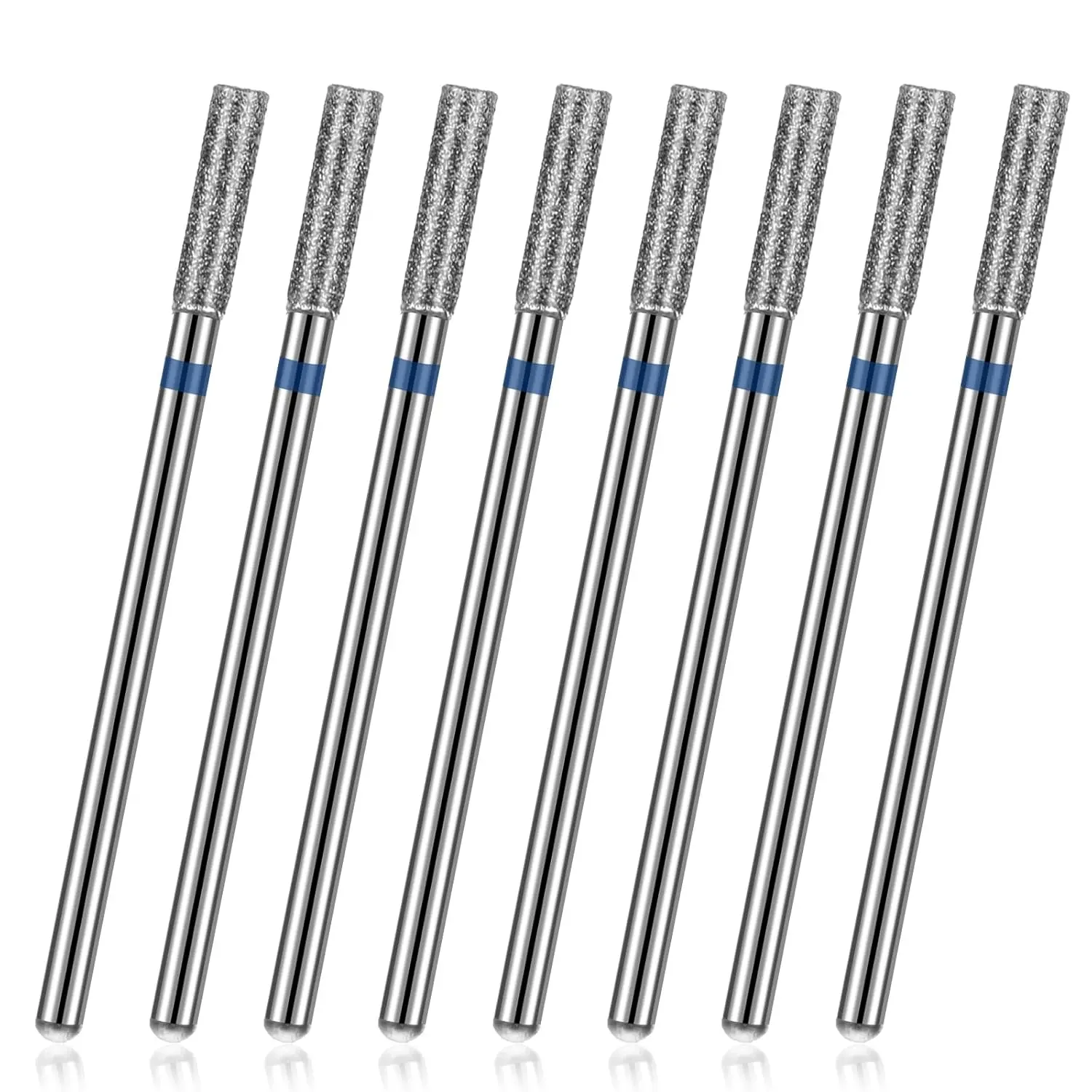 

8Pcs 3/32'' Cuticle Drill Bits Set for Electric Nail File, Diamond Nail Bits Manicure Pedicure Kit with Case