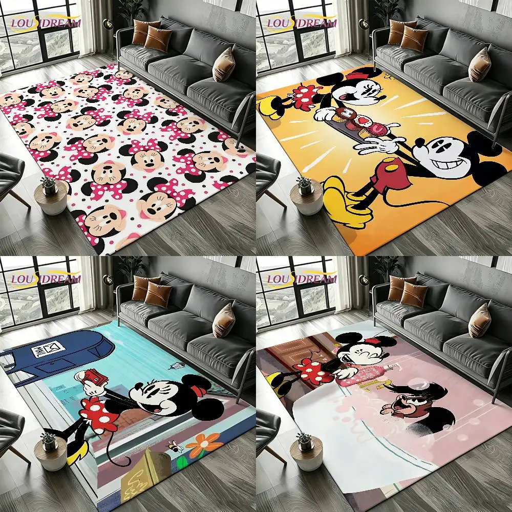 Cute M-Minnies Mouses Floor Mat Living Room Rug For Bedroom Welcome Mat Outdoor Rug