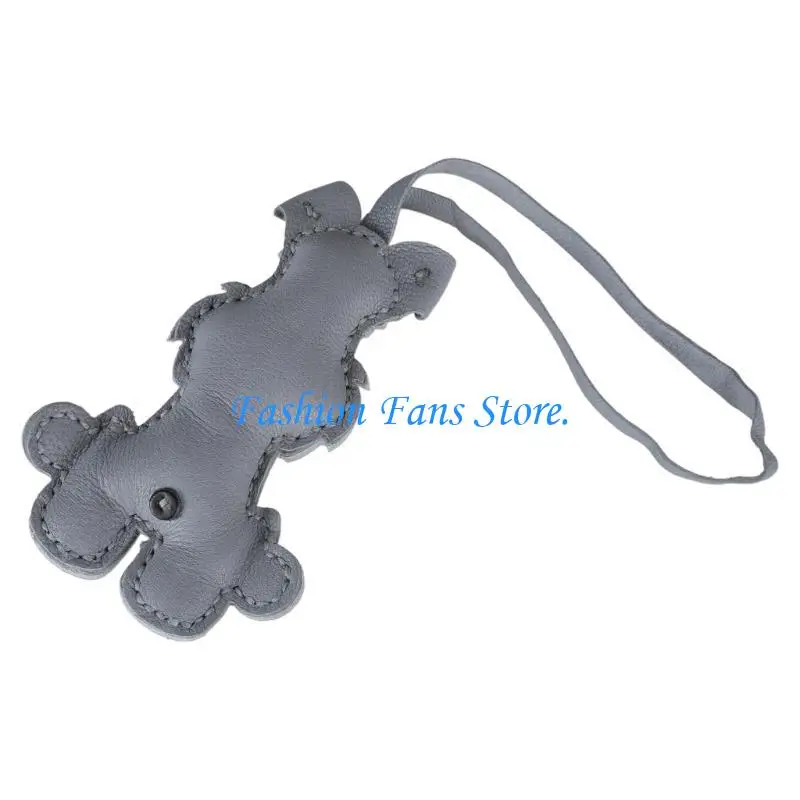 Artisanal Schnauzer Pendant Practical Leather Crafted Chain Accessory