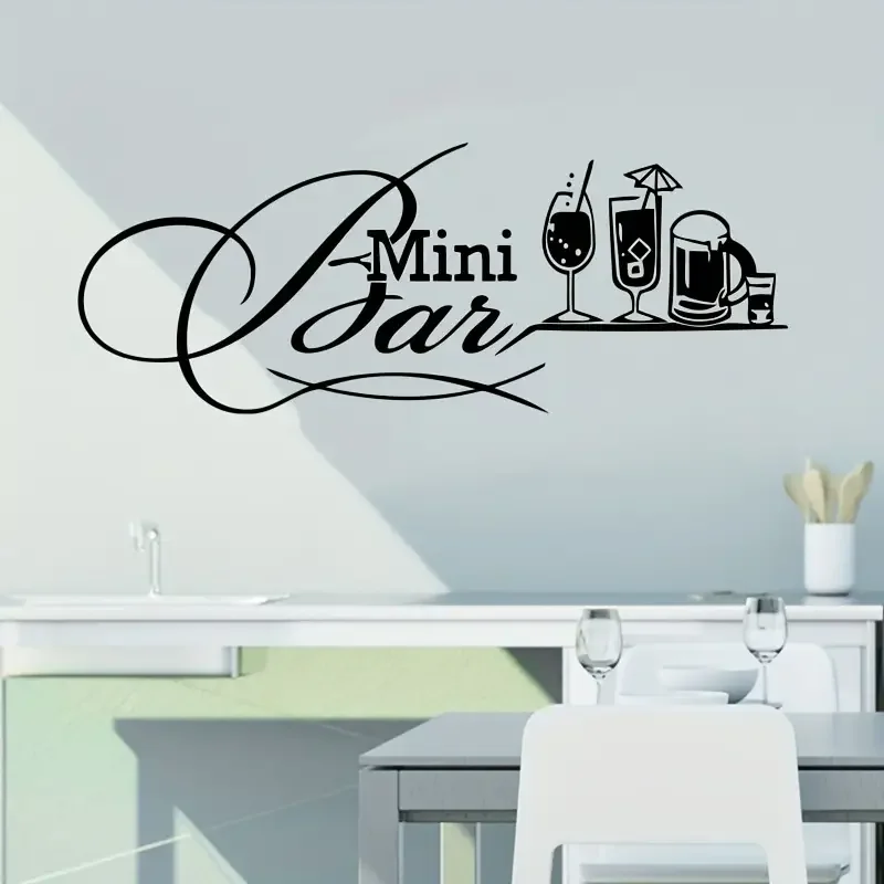 1pc Wanda uf kleber, Cocktail Bier Muster selbst klebende Wanda uf kleber, Bar Bier Restaurant Shop Home Decoration Wanda uf kleber, rem