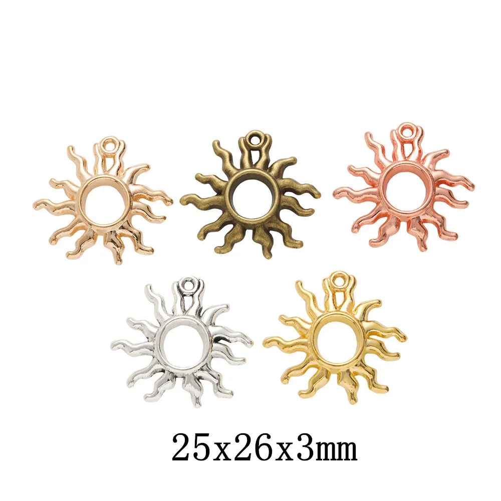 

30pcs sun Craft Supplies Charms Pendants for DIY Crafting Jewelry Findings Making Accessory 2034