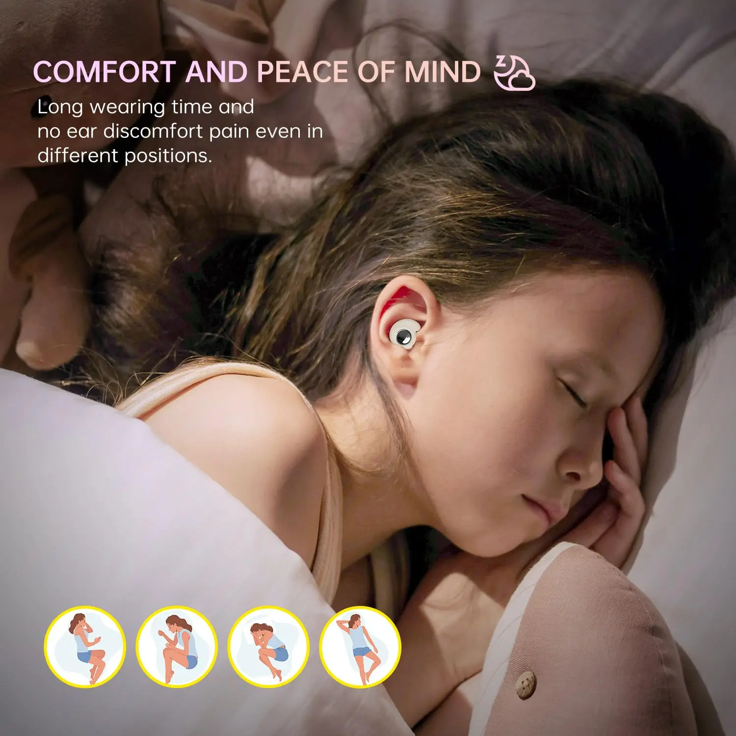 سدادات الأذن للنوم وإلغاء الضوضاء وسدادات الأذن المصنوعة من السيليكون الناعم لتركيز السفر للحفلات الموسيقية لحماية السمع #5