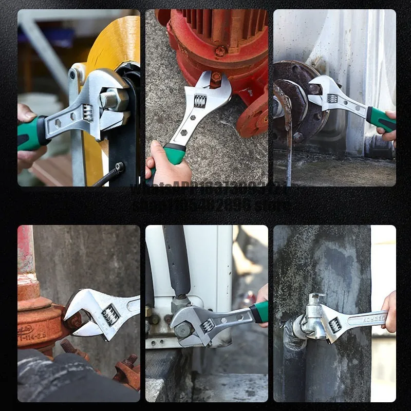 Active wrench tool set Adjusting live mouth pipe pliers Hardware Daquan Multifunctional large opening Bathroom wrench Full set