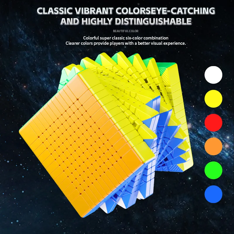 SENGSO Nieuw product MOSHENG12x12 Magische kubus Kleurrijke stickerloze magnetische/niet-magnetische gladde wedstrijdkubus voor kinderen en volwassenen