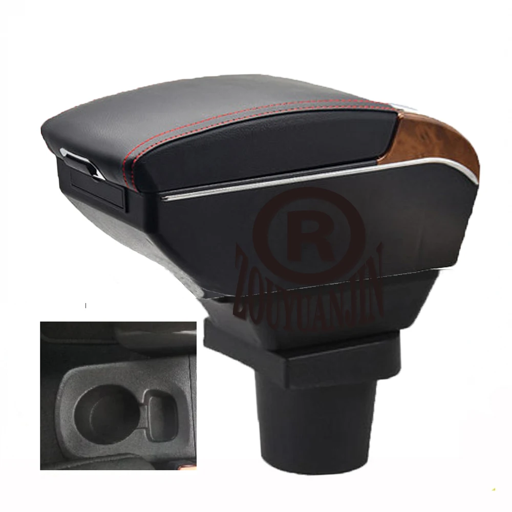 For Opel Corsa Armrest Box Elbow Rest Center Console Storage with Phone Charging USB Interface Cup Holder