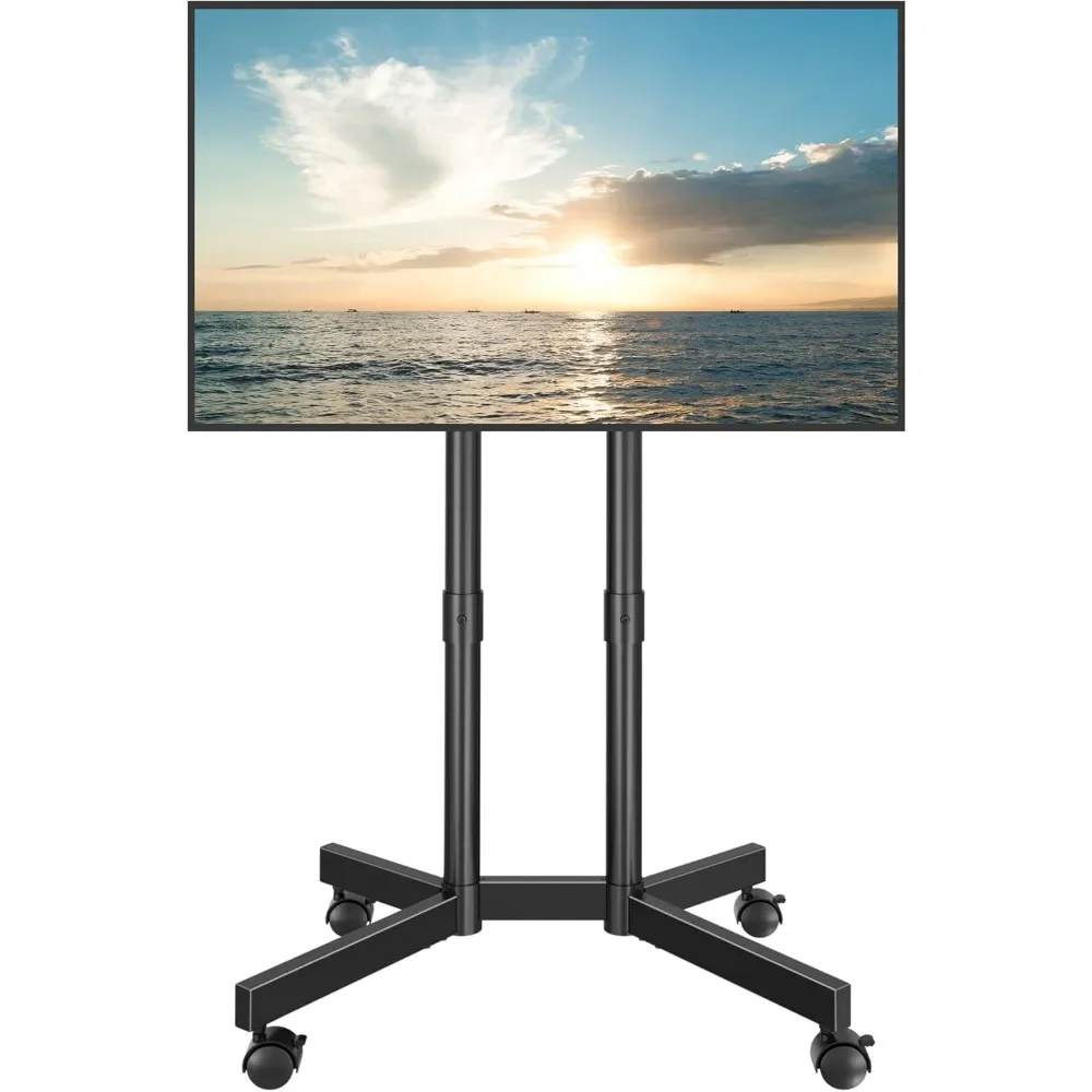 

Регулируемая подставка для телевизора на колесиках для экранов 32–75 дюймов, сверхмощная мобильная тележка с управлением кабелями