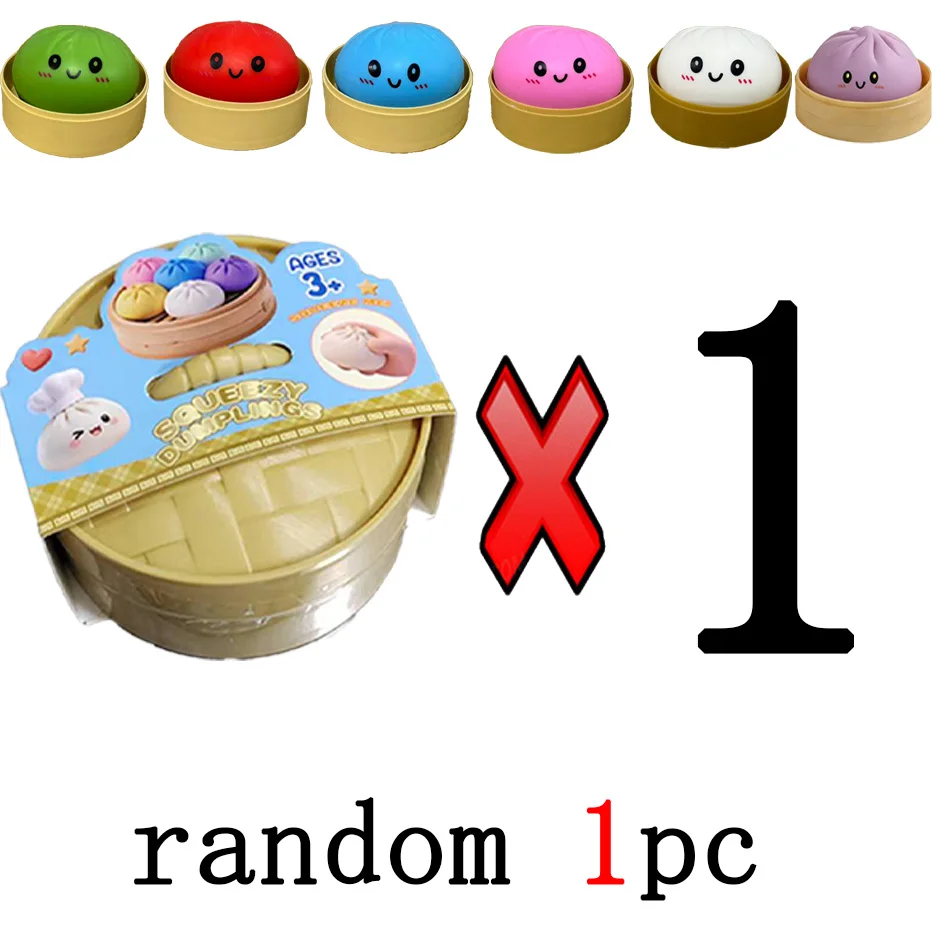 Glitzer-Dumpling Squishy mit Box – Sensorisches Quetschspielzeug zur Stresslinderung