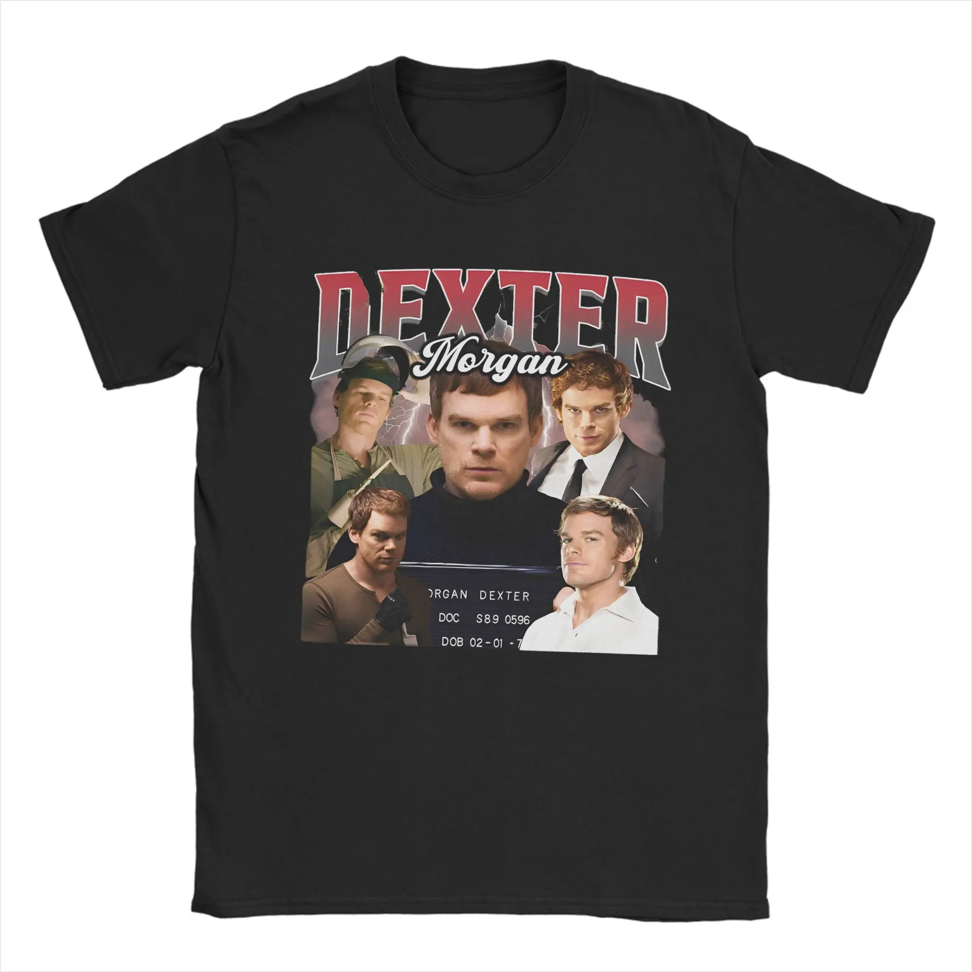 Oversized T Shirt Summer Dexter Morgan Movie Popular T Shirts Crime TV Drama 100% Cotton Tee Shirt for Man Y2K Short Sleeve Tops