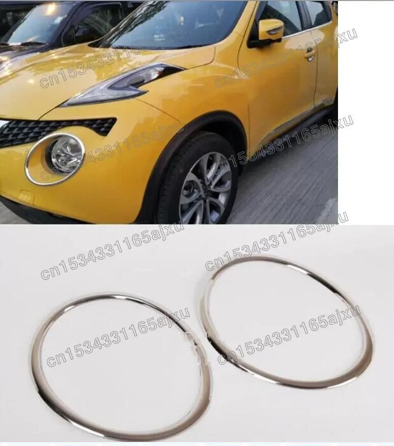 For Nissan Juke 2010-2014 Accessory Chrome ABS Car Exterior Front Bumper Head Light Lamp Ring Cover Trim Bezel Styling