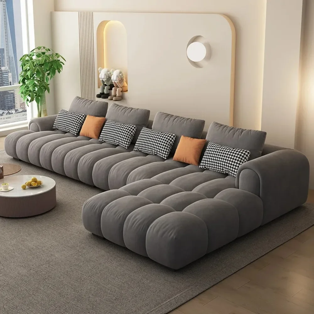 3 Seater Living Room Sofa L Shape Luxury Relax Foam Sponge Unusual Unusual Full Body Large Comfort Sofa Muebles Home Furniture