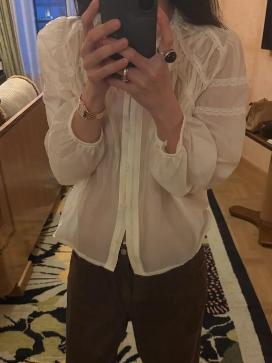 Ele Chic Długa bluzka damska na wiosnę 2026, uniwersalny fason, luźny krój, wysoka jakość, elegancka bluzka damska.