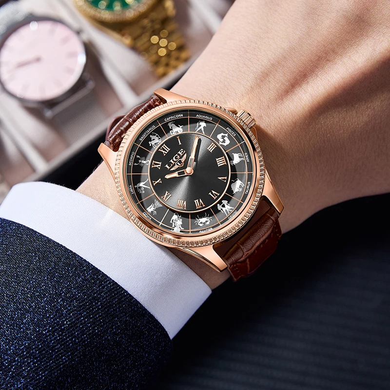 

2026 LIGE модные кварцевые наручные часы креативные роскошные мужские часы 30 м водонепроницаемые светящиеся часы созвездия мужские Reloj Hombre