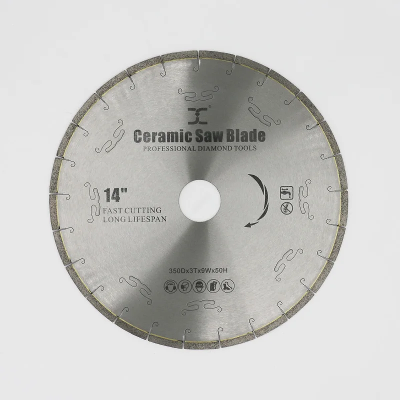 Low noise Diameter 350x50mm Dekton Saw Blade for Porcelain Ceramic Tile Stone of 14 inch diamond cutting disc