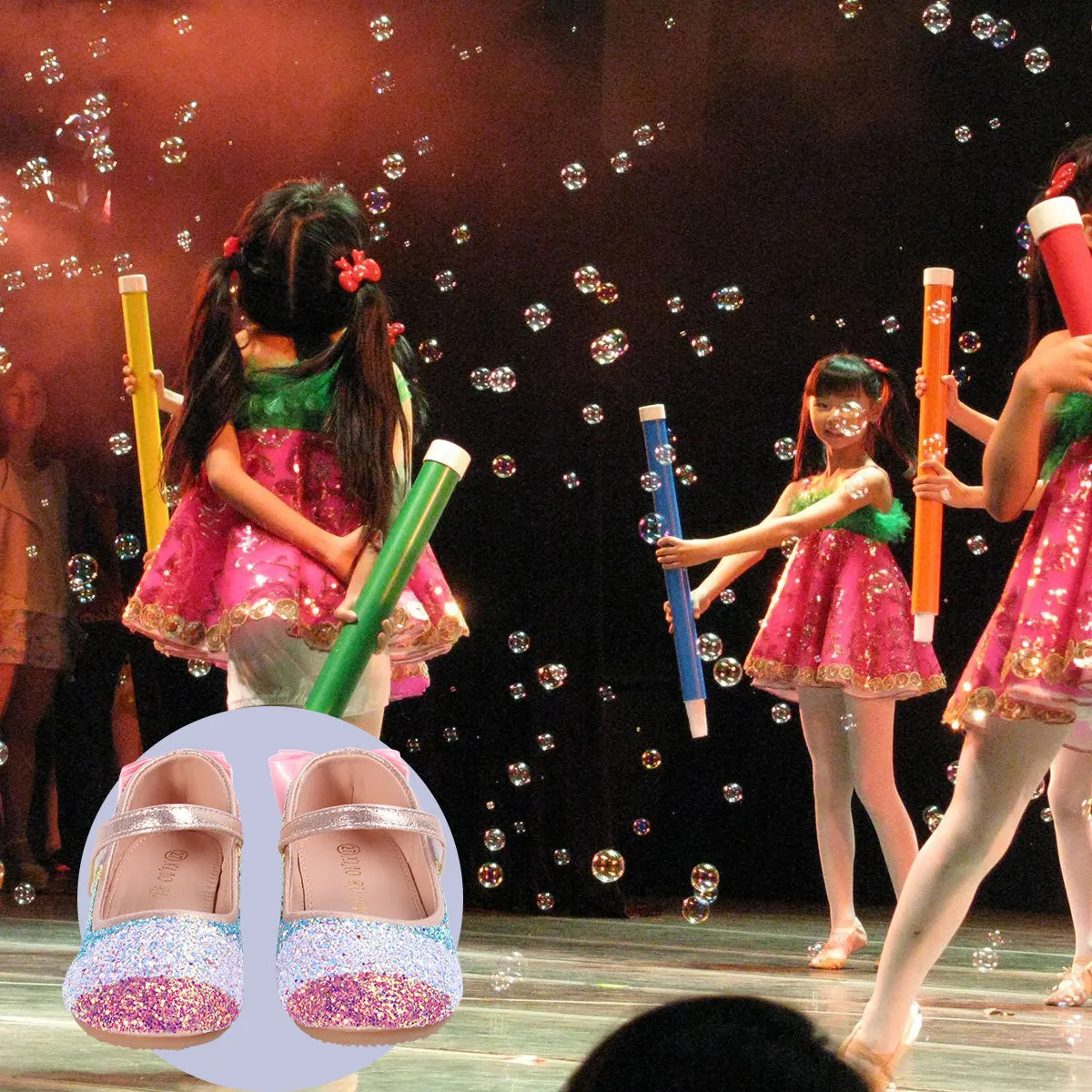 

1Pair Girls Pink Princess Shoes Size 27 Waterproof Non-Slip Tpr Outsole Leisure Footwear for Parties Girls Shoes