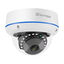 Techage H.265 4MP 5MP Indoor Dome 48V POE Câmera IP Áudio VandalProof IPC P2P Vídeo CCTV Vigilância de Segurança Onvif Protocolo