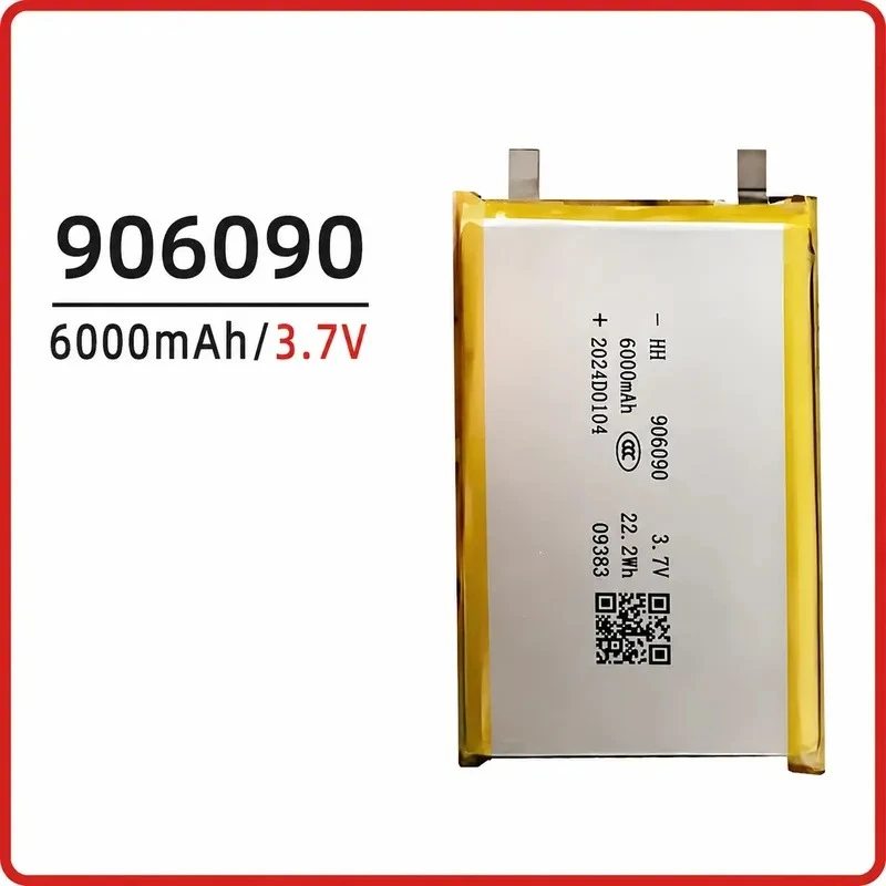 for 906090 Polymer Battery 6000mAh Large Capacity 3.7V Ultra-thin Mobile Power Supply Lithium Battery
