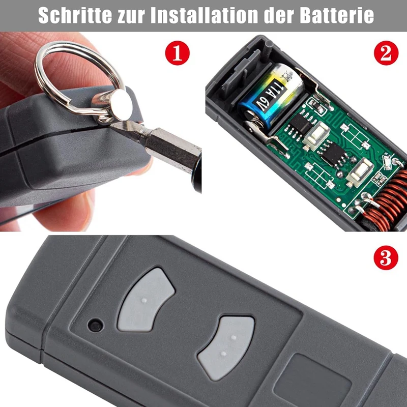 2-Pack Garage Door Manual Transmitter For Hormann HSE2-40, HS4-40, HSM4-40, 40.685 Mhz Garage Remote Compatible