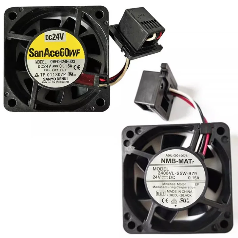 Ventilador de refrigeração FANUC, 24V, 0.15A, 2408VL-S5W-B79, 9WF0624H603, A90L-0001-0576, Novo